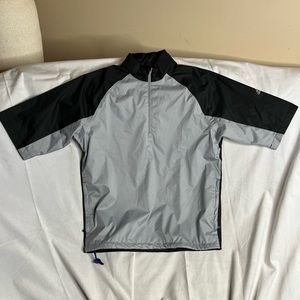 Adidas Golf 1/4 Zip Jacket Mens S ClimaProof Short Sleeve Windbreaker
